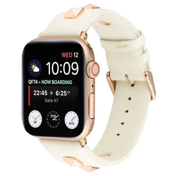 Cinturino per orologio in vera pelle rivettata a fila singola, For Apple Watch Series 8&7 45mm, For Apple Watch Series 8&7 41mm