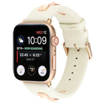 Cinturino per orologio in vera pelle rivettata a fila singola, For Apple Watch Series 8&7 45mm, For Apple Watch Series 8&7 41mm