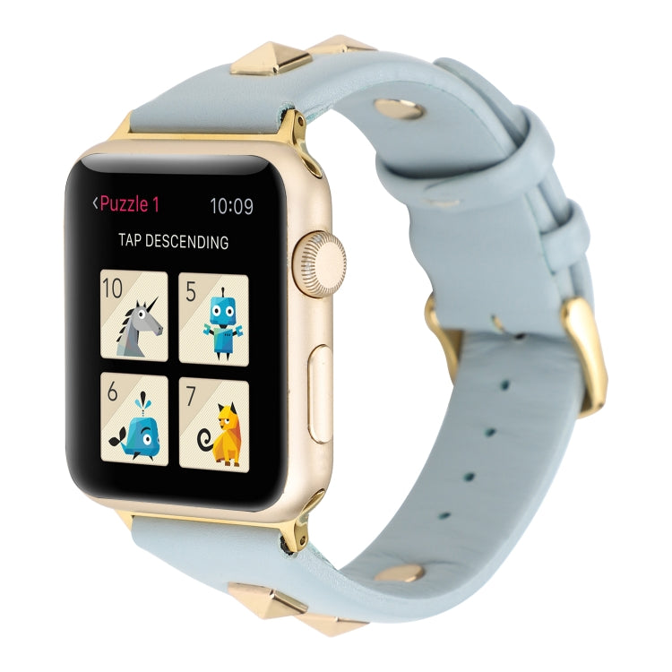 Cinturino per orologio in vera pelle rivettata a fila singola, For Apple Watch Series 8&7 45mm, For Apple Watch Series 8&7 41mm