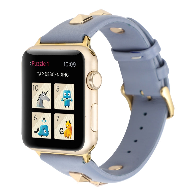 Cinturino per orologio in vera pelle rivettata a fila singola, For Apple Watch Series 8&7 45mm, For Apple Watch Series 8&7 41mm