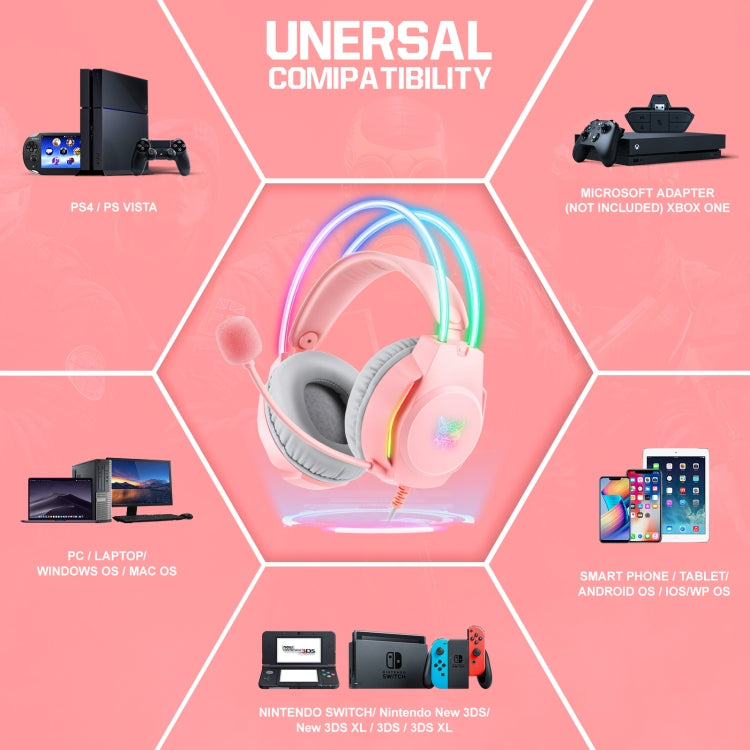Cuffia da gioco cablata X26 USB + 3,5 mm RGB, X26