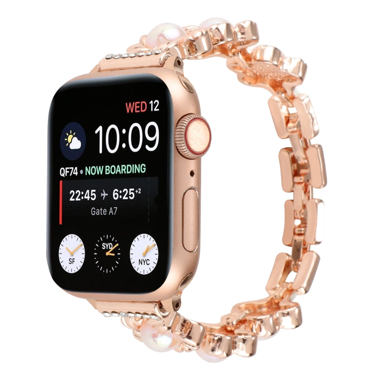 Cinturino per orologio in metallo con bracciale fiore, For Apple Watch Series 8&7 45mm, For Apple Watch Series 8&7 41mm