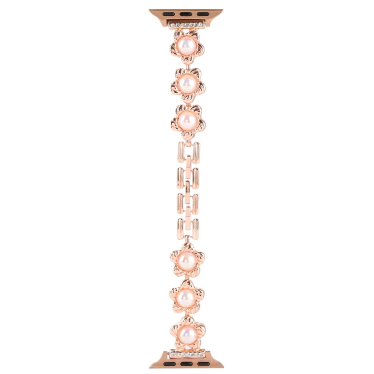 Cinturino per orologio in metallo con bracciale fiore, For Apple Watch Series 8&7 45mm, For Apple Watch Series 8&7 41mm