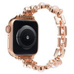 Cinturino per orologio in metallo con bracciale fiore, For Apple Watch Series 8&7 45mm, For Apple Watch Series 8&7 41mm