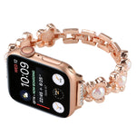 Cinturino per orologio in metallo con bracciale fiore, For Apple Watch Series 8&7 45mm, For Apple Watch Series 8&7 41mm