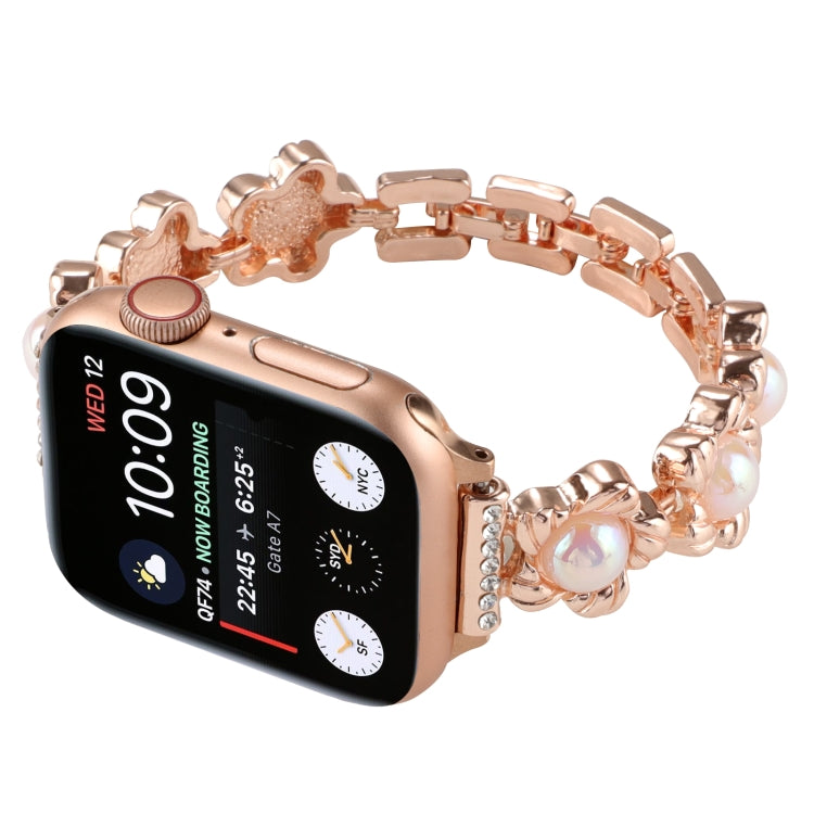 Cinturino per orologio in metallo con bracciale fiore, For Apple Watch Series 8&7 45mm, For Apple Watch Series 8&7 41mm