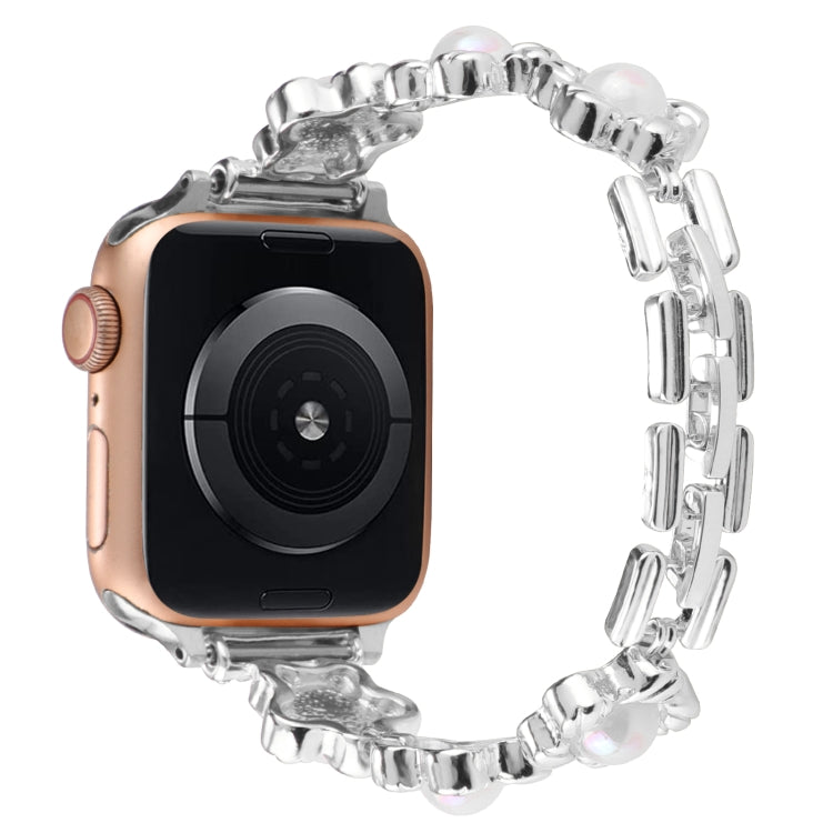 Cinturino per orologio in metallo con bracciale fiore, For Apple Watch Series 8&7 45mm, For Apple Watch Series 8&7 41mm