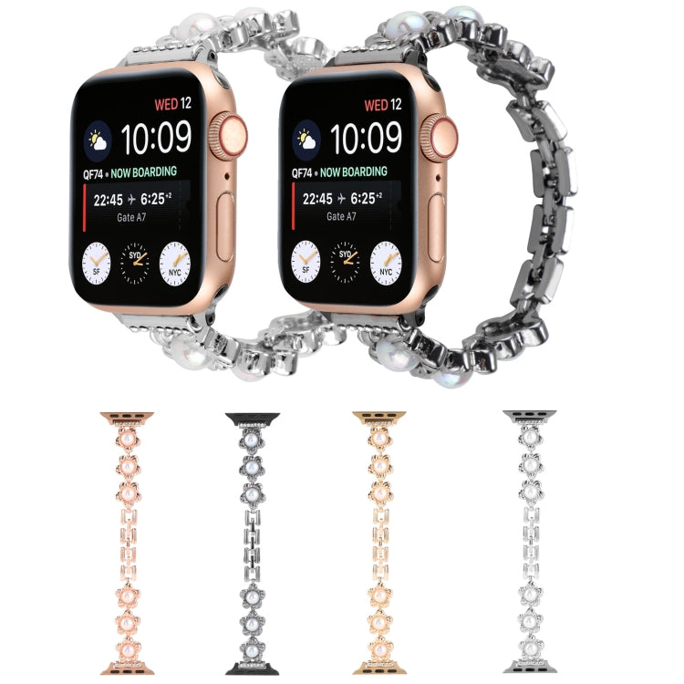 Cinturino per orologio in metallo con bracciale fiore, For Apple Watch Series 8&7 45mm, For Apple Watch Series 8&7 41mm