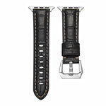 Cinturino per orologio in vera pelle con fibbia argento, For Apple Watch Series 8&7 45mm, For Apple Watch Series 8&7 41mm