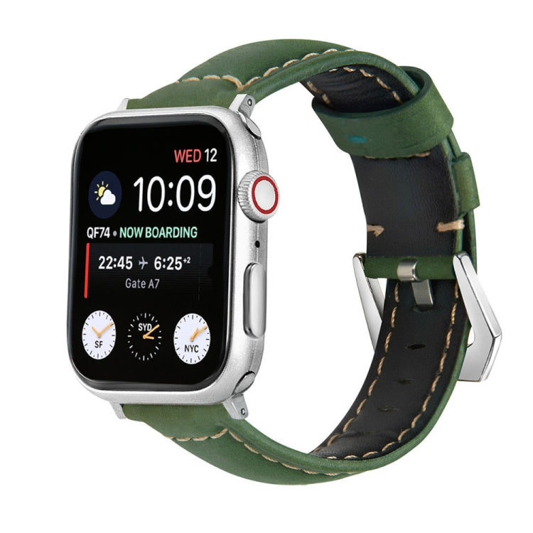 Cinturino per orologio in vera pelle con fibbia argento, For Apple Watch Series 8&7 45mm, For Apple Watch Series 8&7 41mm