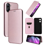 Custodia per telefono in pelle con vibrazione in fibra di carbonio, For OPPO Find X6, For OPPO Find X6 Pro 5G, For Realme V30 / V30T, For Blackview A85