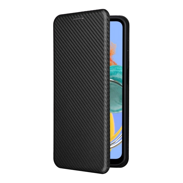 Custodia per telefono in pelle con vibrazione in fibra di carbonio, For Samsung Galaxy M14 5G Global