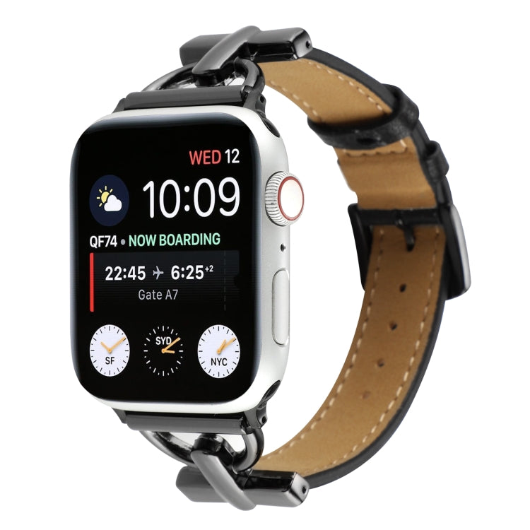 Cinturino per orologio in vera pelle tinta unita con fibbia a D, For Apple Watch Series 8&7 45mm, For Apple Watch Series 8&7 41mm