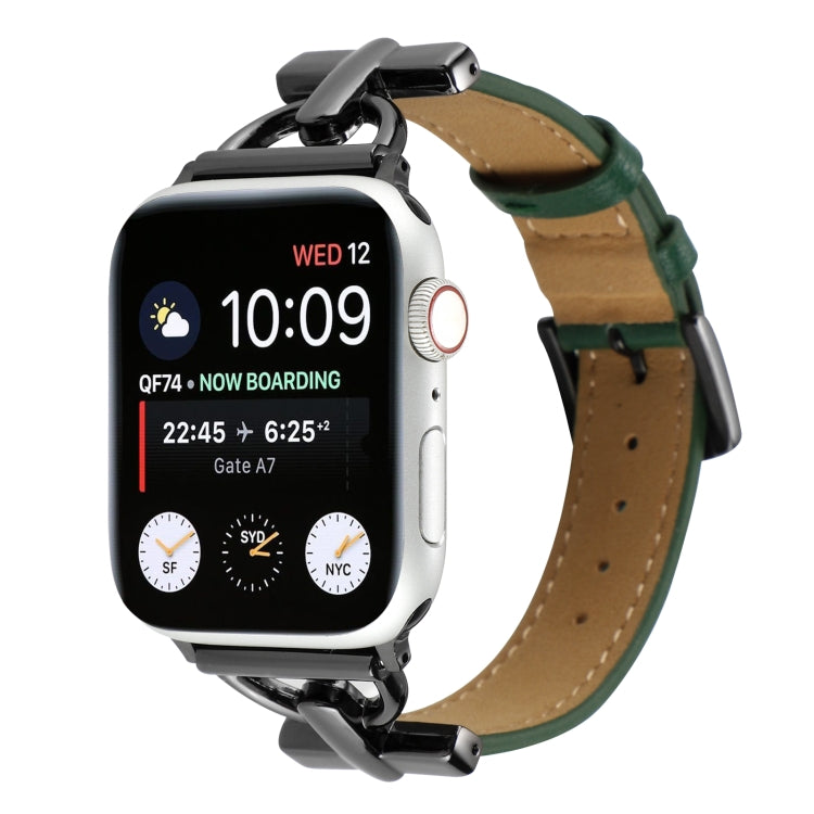 Cinturino per orologio in vera pelle tinta unita con fibbia a D, For Apple Watch Series 8&7 45mm, For Apple Watch Series 8&7 41mm