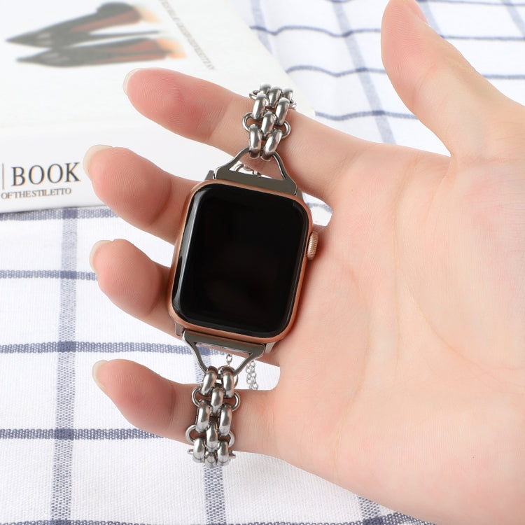 Cinturino in metallo con catena a doppia fila, For Apple Watch Series 8&7 45mm, For Apple Watch Series 8&7 41mm