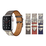 Cinturino in pelle con motivo serigrafato, For Apple Watch Series 7 41mm / 6 & SE & 5 & 4 40mm / 3 & 2 & 1 38mm, For Apple Watch Series 8&7 45mm / SE 2&6&SE&5&4 44mm / 3&2&1 42mm, For Apple Watch Series 8&7 41mm / SE 2&6&SE&5&4 40mm / 3&2&1 38mm       ...