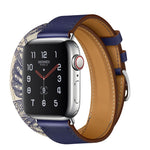 Cinturino in pelle con motivo serigrafato, For Apple Watch Series 7 41mm / 6 & SE & 5 & 4 40mm / 3 & 2 & 1 38mm, For Apple Watch Ultra 49mm / Series 8&7 45mm / SE 2&6&SE&5&4 44mm / 3&2&1 42mm                                                             ...