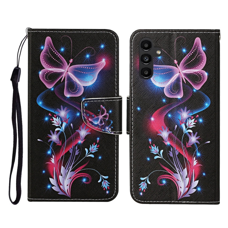 Custodia per cellulare in pelle con motivo a disegno colorato, For Samsung Galaxy A24 4G