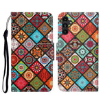 Custodia per cellulare in pelle con motivo a disegno colorato, For Samsung Galaxy A24 4G