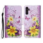 Custodia per cellulare in pelle con motivo a disegno colorato, For Samsung Galaxy A24 4G