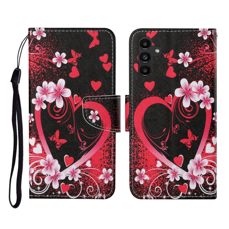 Custodia per cellulare in pelle con motivo a disegno colorato, For Samsung Galaxy A24 4G