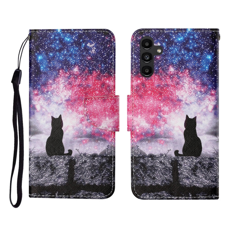 Custodia per cellulare in pelle con motivo a disegno colorato, For Samsung Galaxy A24 4G