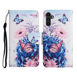 Custodia per cellulare in pelle con motivo a disegno colorato, For Samsung Galaxy A24 4G