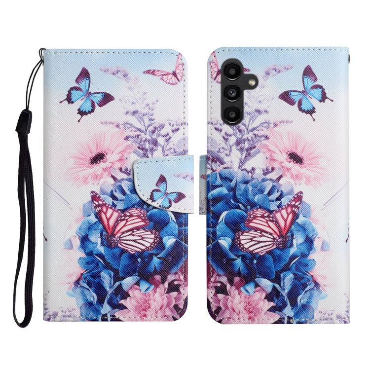 Custodia per cellulare in pelle con motivo a disegno colorato, For Samsung Galaxy A24 4G