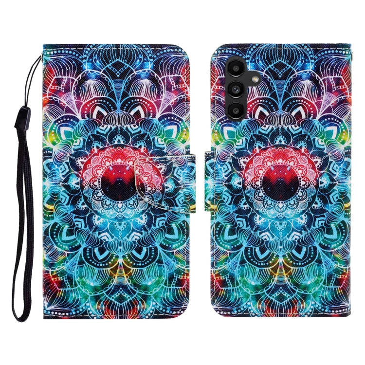 Custodia per cellulare in pelle con motivo a disegno colorato, For Samsung Galaxy A24 4G