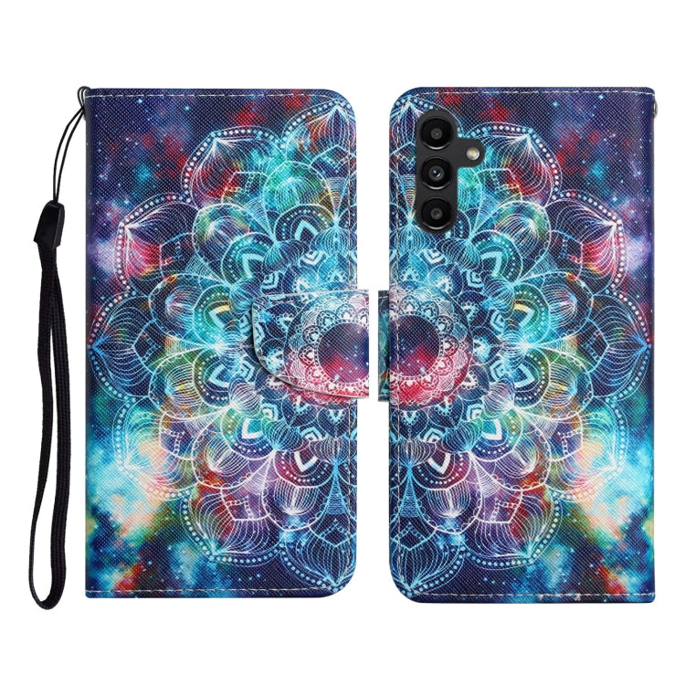 Custodia per cellulare in pelle con motivo a disegno colorato, For Samsung Galaxy A24 4G
