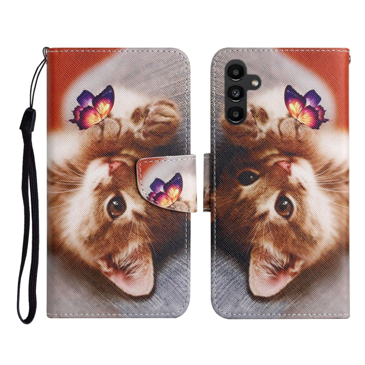 Custodia per cellulare in pelle con motivo a disegno colorato, For Samsung Galaxy A24 4G