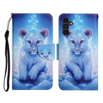 Custodia per cellulare in pelle con motivo a disegno colorato, For Samsung Galaxy A24 4G