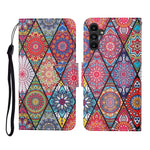 Custodia per cellulare in pelle con motivo a disegno colorato, For Samsung Galaxy A24 4G