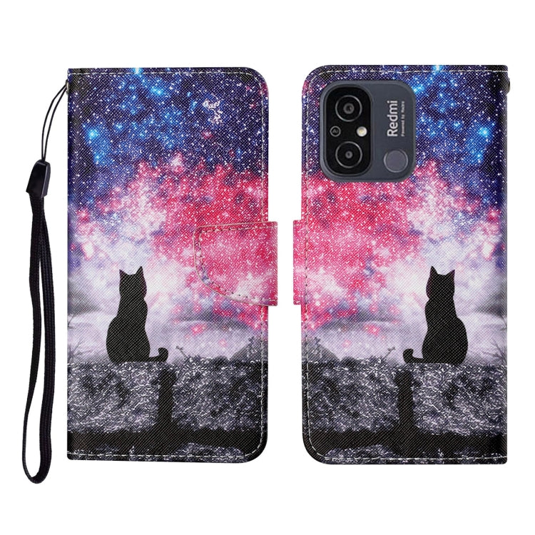 Custodia per cellulare in pelle con motivo a disegno colorato, For Xiaomi Redmi 12C