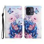 Custodia per cellulare in pelle con motivo a disegno colorato, For Xiaomi Redmi 12C