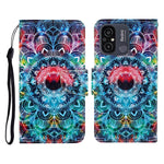 Custodia per cellulare in pelle con motivo a disegno colorato, For Xiaomi Redmi 12C