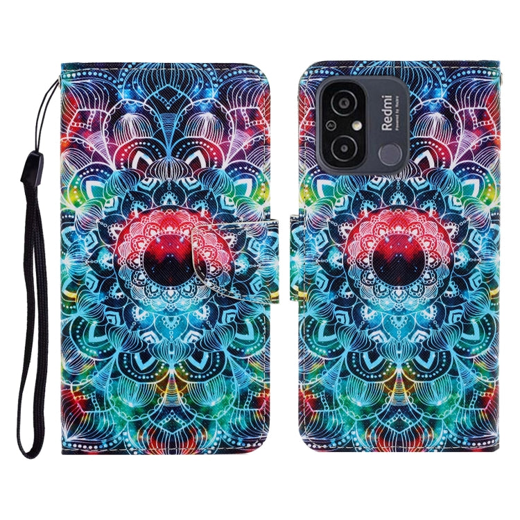 Custodia per cellulare in pelle con motivo a disegno colorato, For Xiaomi Redmi 12C