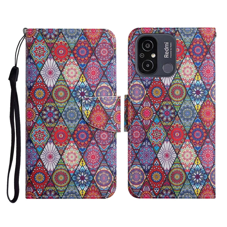 Custodia per cellulare in pelle con motivo a disegno colorato, For Xiaomi Redmi 12C