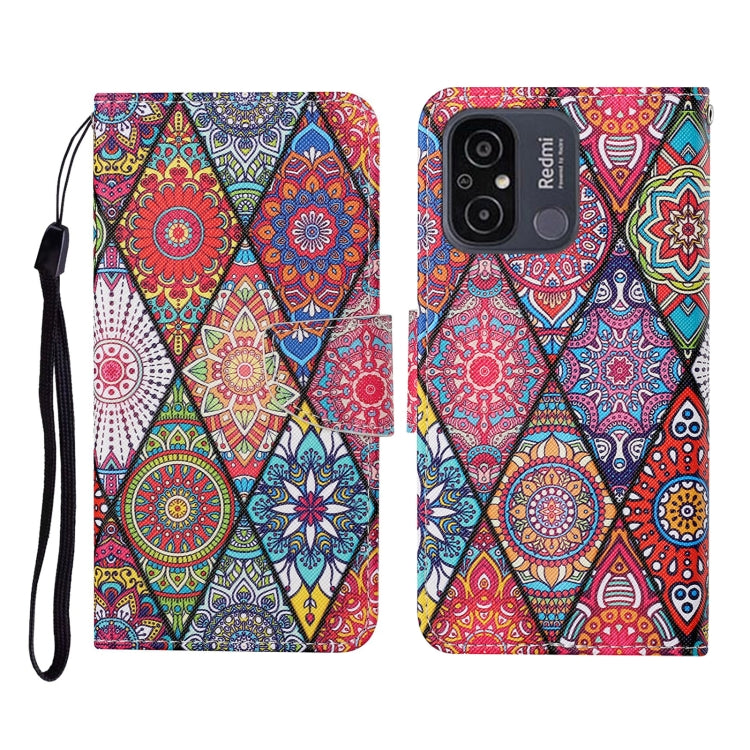 Custodia per cellulare in pelle con motivo a disegno colorato, For Xiaomi Redmi 12C