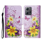 Custodia per cellulare in pelle con motivo a disegno colorato, For Xiaomi Redmi Note 12 4G Global