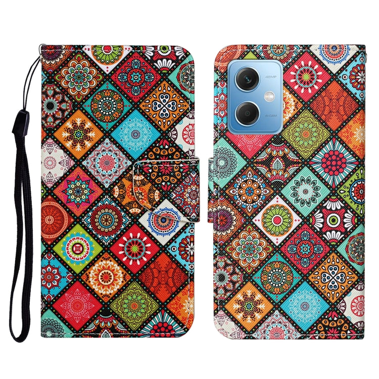 Custodia per cellulare in pelle con motivo a disegno colorato, For Xiaomi Redmi Note 12 5G Global/Poco X5