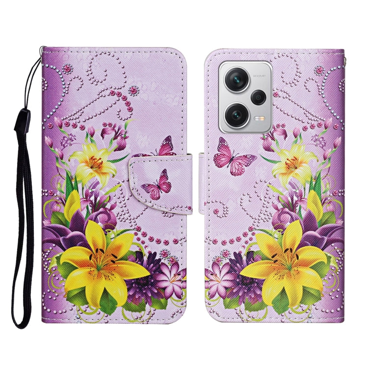 Custodia per cellulare in pelle con motivo a disegno colorato, For Xiaomi Redmi Note 12 Pro 5G/Poco X5 Pro