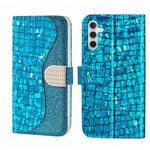 Custodia per telefono in pelle con texture coccodrillo in polvere glitterata laser, For Samsung Galaxy A24 4G, For Samsung Galaxy A34 5G, For Samsung Galaxy A54 5G