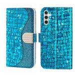 Custodia per telefono in pelle con texture coccodrillo in polvere glitterata laser, For Samsung Galaxy A24 4G, For Samsung Galaxy A34 5G, For Samsung Galaxy A54 5G