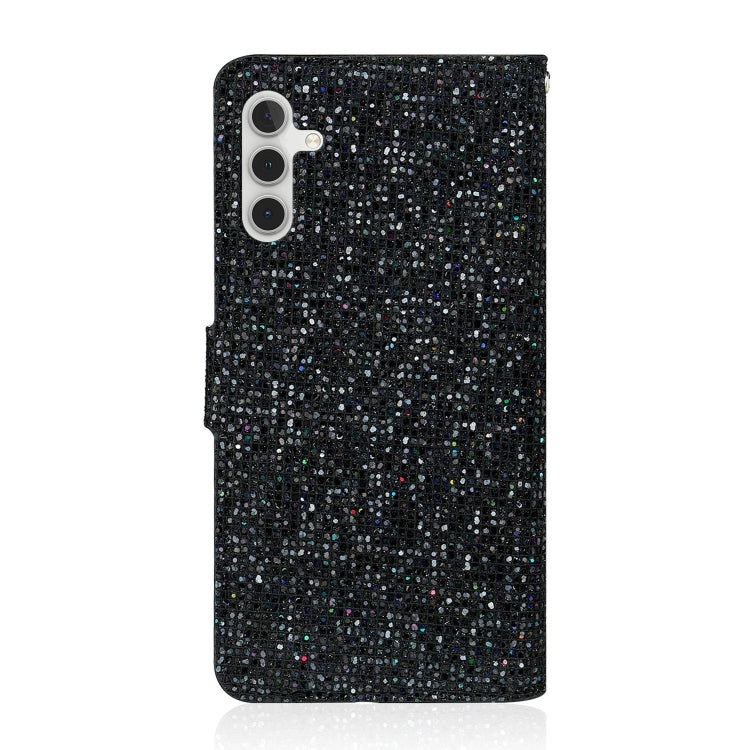 Custodia per telefono in pelle con glitter polvere, For Samsung Galaxy A24 4G, For Samsung Galaxy A34 5G, For Samsung Galaxy A54 5G