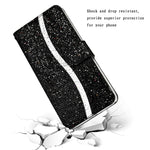 Custodia per telefono in pelle con glitter polvere, For Samsung Galaxy A24 4G, For Samsung Galaxy A34 5G, For Samsung Galaxy A54 5G