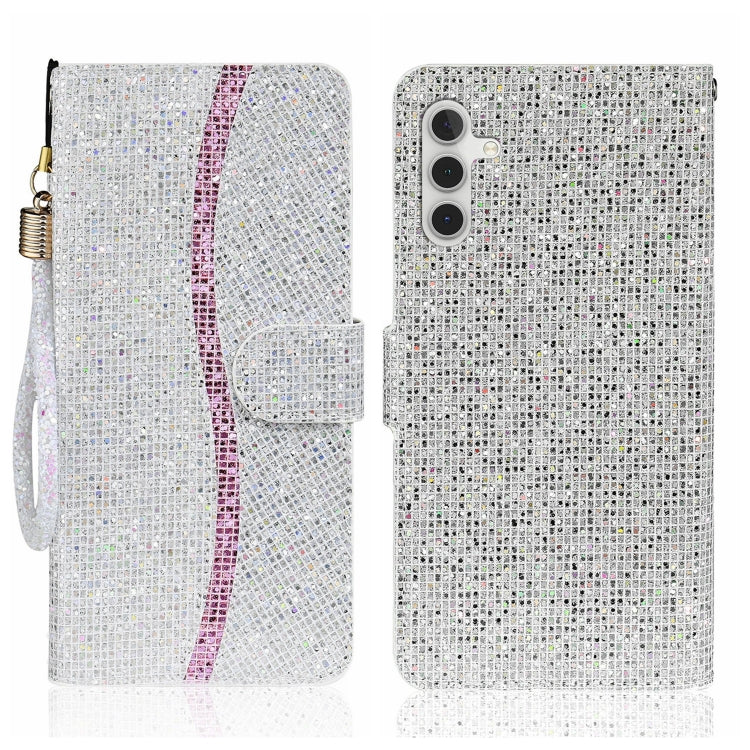 Custodia per telefono in pelle con glitter polvere, For Samsung Galaxy A24 4G, For Samsung Galaxy A34 5G, For Samsung Galaxy A54 5G