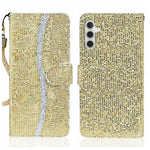 Custodia per telefono in pelle con glitter polvere, For Samsung Galaxy A24 4G, For Samsung Galaxy A34 5G, For Samsung Galaxy A54 5G
