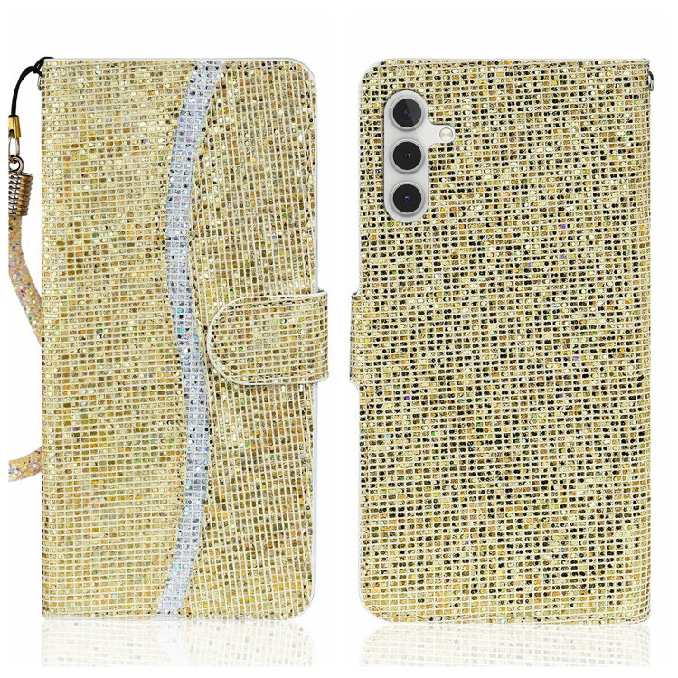 Custodia per telefono in pelle con glitter polvere, For Samsung Galaxy A24 4G, For Samsung Galaxy A34 5G, For Samsung Galaxy A54 5G