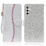 Custodia per telefono in pelle con glitter polvere, For Samsung Galaxy A24 4G, For Samsung Galaxy A34 5G, For Samsung Galaxy A54 5G